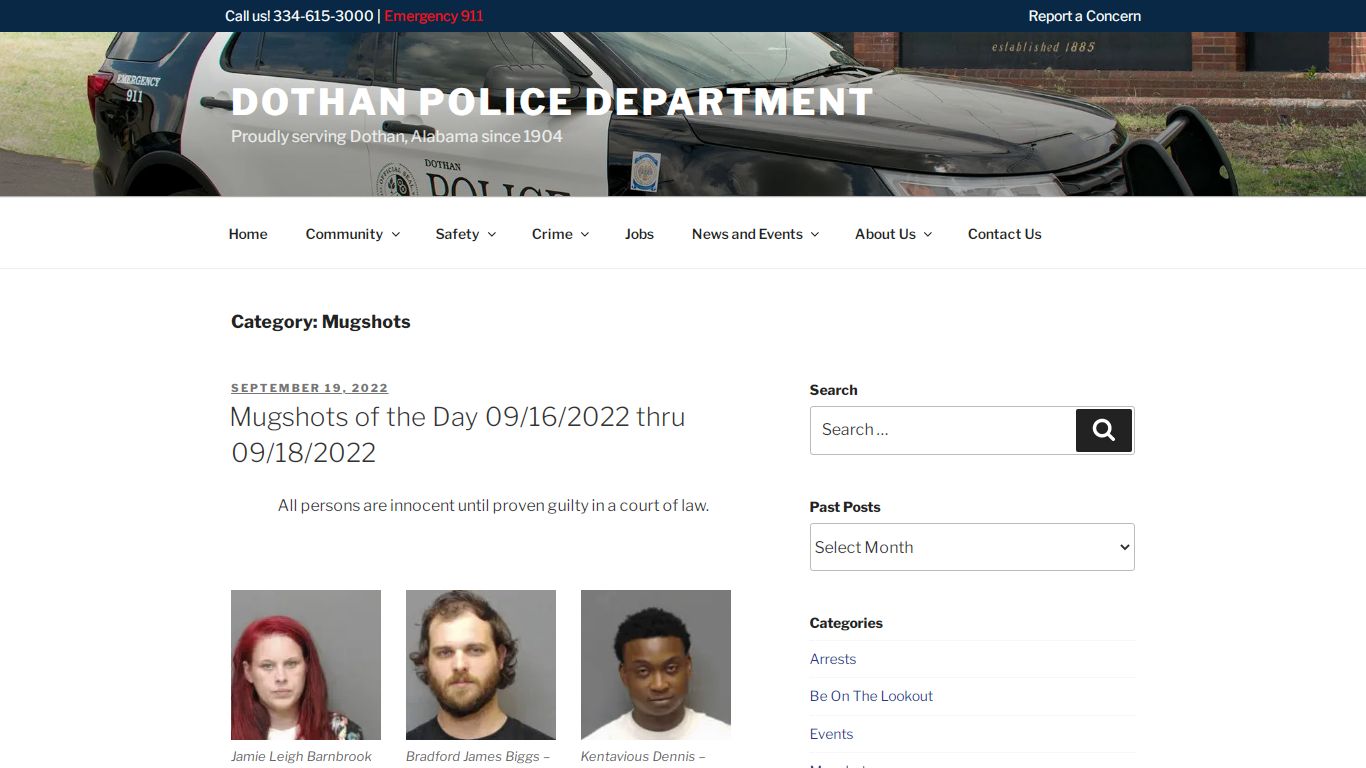 Mugshots – Dothan Police Department