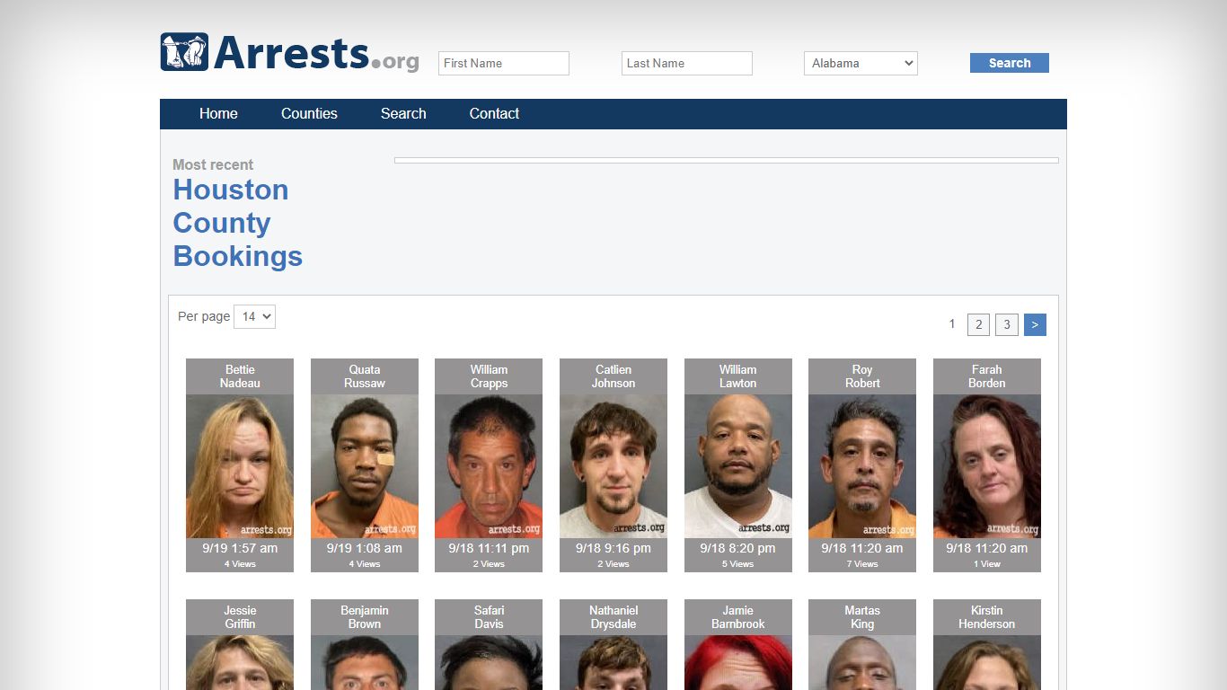 Houston County Arrests and Inmate Search